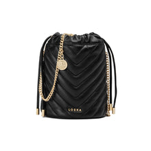 Load image into Gallery viewer, LOEKA Matilda Drawstring Bag Black
