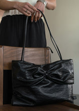 Load image into Gallery viewer, KWANI My Dear Bow Bow Tote Bag Soft Black
