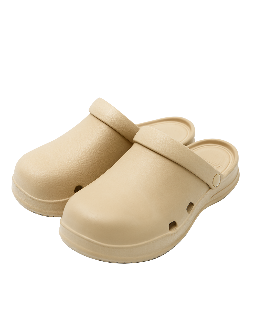 23.65 Bisbee Rubber Mules Camel Butter