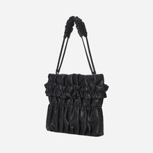 Load image into Gallery viewer, KWANI Tate Ruched Bag Small Black
