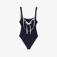 Load image into Gallery viewer, CITYBREEZE Symbol Logo String Swimsuit Navy
