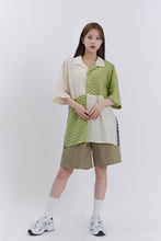 Load image into Gallery viewer, BEYOND CLOSET Collection Line Archive Pattern Cutting Open Collar Shirt Lime

