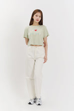 Load image into Gallery viewer, BEYOND CLOSET Women&#39;s Edition New Boy Pattern Crop T-Shirt Mint
