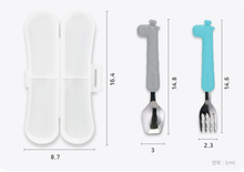 Load image into Gallery viewer, EDISON silicone spoon &amp; fork case set for baby
