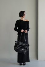 Load image into Gallery viewer, KWANI Deborah Ruched Bag Black
