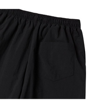 Load image into Gallery viewer, BEYOND CLOSET New Parisian Logo Seersucker Nylon Pants Black
