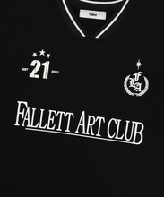 Load image into Gallery viewer, FALLETT Art Club Foot Ball Short Sleeve Tee Black
