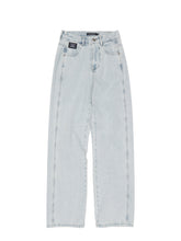 Load image into Gallery viewer, EMKM Signature Semi Wide Denim Pants Light Blue
