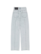 Load image into Gallery viewer, EMKM Signature Semi Wide Denim Pants Light Blue
