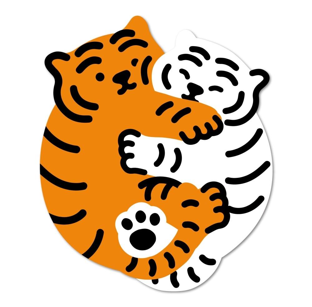 MUZIK TIGER Double Tiger Big Removable Stickers