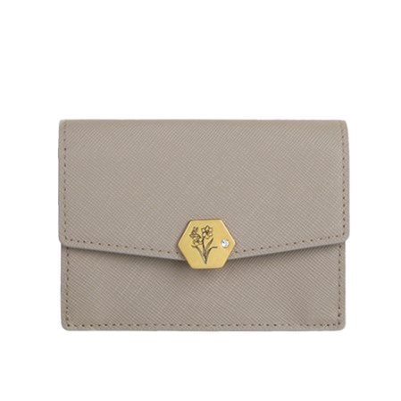 D.LAB Kara Card Wallet Beige 12Types